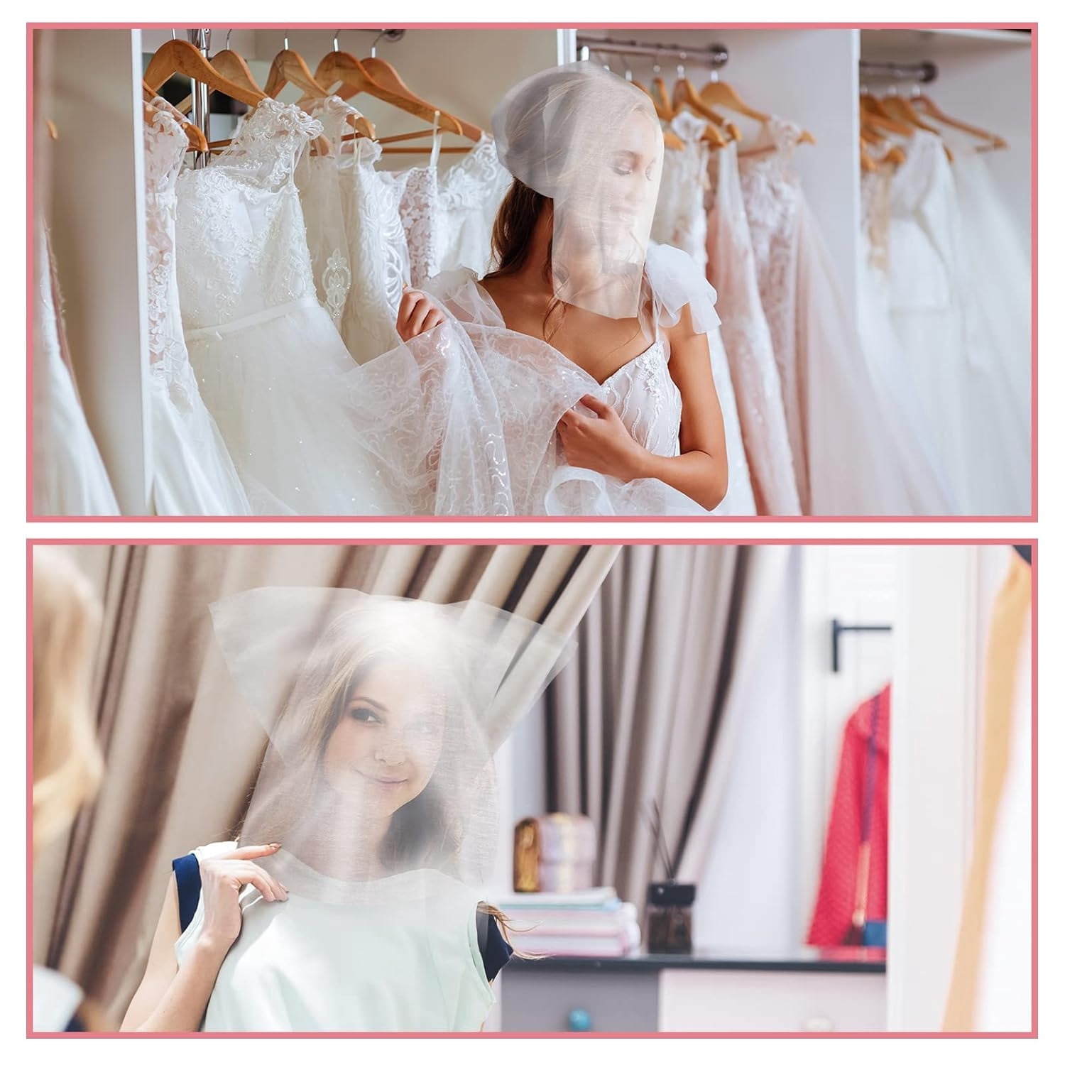 50 Pieces Makeup Protector Hood,Happon Disposable Non Woven Makeup Face Cover,Breathable Makeup Protective Hoods for Women Girl Dressing Wedding Travel Supply
