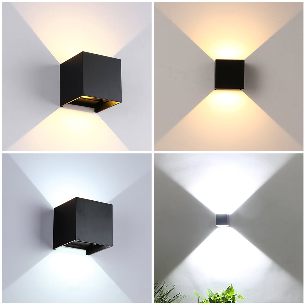 1/2/4PCS Cube LED Wall Lights Modern Up Down Sconce Lighting Lamp Indoor Outdoor