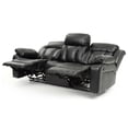 thumbnail image 6 of Glory Furniture Daria Faux Leather Reclining Sofa in Black, 6 of 6