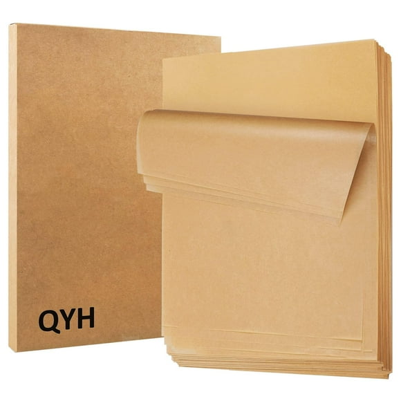 QYH 300 hojas de papel pergamino para hornear 8 x 12 pulgadas papel pergamino precortado sin blanquear para hornear galletas freír freidora cocinar parrilla horno