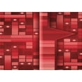 thumbnail image 1 of Ahgly Tapis Rectangulaire Rouge Lavable en Machine, 5 Pieds x 7 Pieds, 1 of 1