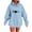 Light Blue # Womens Sweatshirts Hoodie, variant on Goodtrade8 Women's Sweatshirt Hooded Long Sweatshirt Pocket Long Sleeve Heart Graphic Workout Women Hoodies Tops