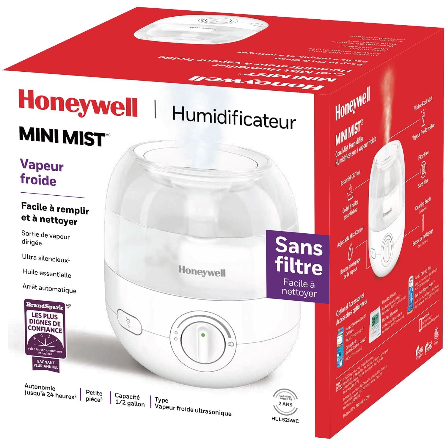 Honeywell Mini Mistᵀᴹ Ultrasonic Cool Mist Humidifier