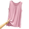 thumbnail image 4 of HAPIMO Women's Yoga Sports Basic Tank Tops Clearance Solid Color Cotton Shirts for Teen Girls Summer Beach Tees Sleeveless Fitness Workout Casual Stretch Undershirts Tops Pink, 4 of 9