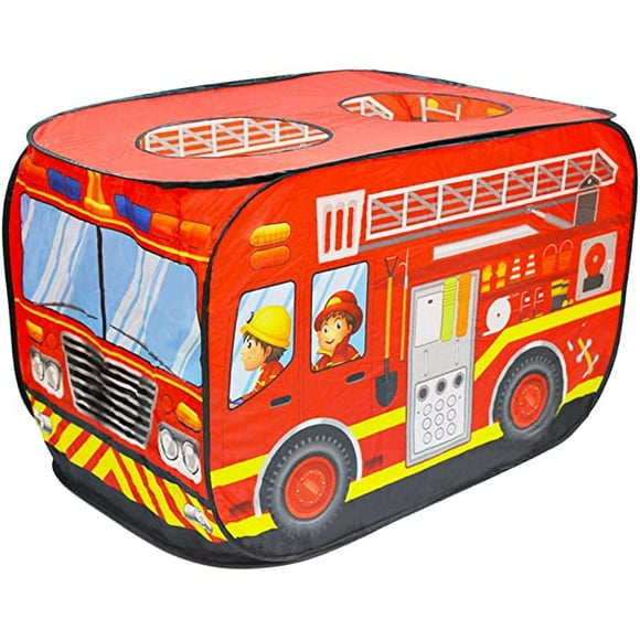 nipocaio Children's Play Tent Tent Games Pop-Up Design Quick Assembly Indoor and Outdoor Recreational Activities Recreational Area (Firefighters)