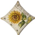 thumbnail image 3 of Vintage SunFlor Series Funda de almohada pintada a mano Funda de cojín de lino Sofá de oficina Decoración del hogar Advancent JJ16365-04, 3 of 5