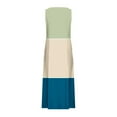thumbnail image 3 of Vestido de Verano para las Mujeres sin Mangas Lino-Look Impreso Maxi, Suelto Fluido Y Vestido Sexy de Moda para las Mujeres, 3 of 5