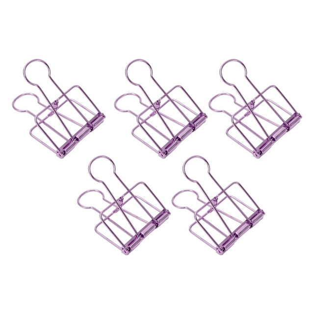 Paper Clamps, Strong Clamping Widely Used Wire Binder Clips 2in Wide 30Pcs For Office Gold,Rose Gold,Purple