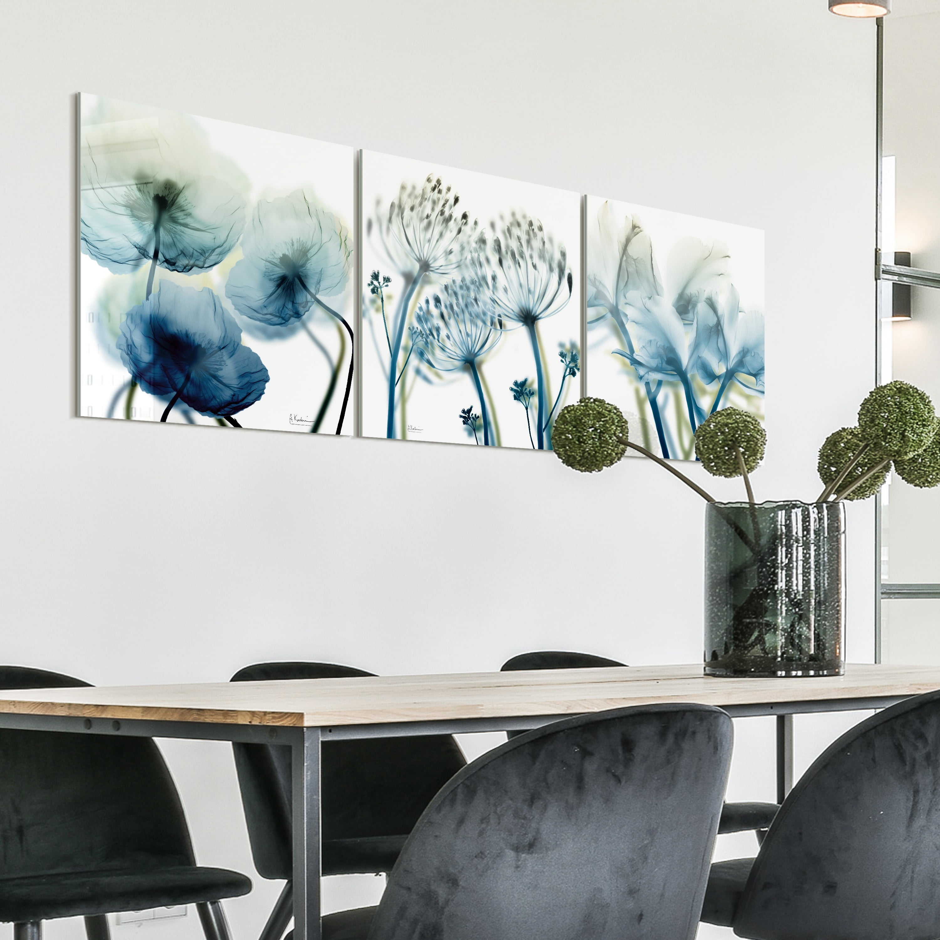 Unfocused Beauty Triptych 24 in x 24 in Painting Art Prints, by Empire Art Set of 3