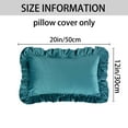 thumbnail image 7 of Unique Bargains 2 Pcs Scalloped Square Throw Pillow Covers Blue/Grey 12" x 20", 7 of 7