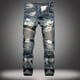 thumbnail image 1 of Pantalones vaqueros de longitud completa para hombre, nueva moda, con bolsillos, botones y cremallera, tendencia de mezclilla con personalidad, vaqueros para hombre, 1 of 9
