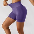 thumbnail image 2 of Pantalones cortos de yoga de cintura alta para mujer, control de barriga, pantalones cortos atléticos sin costuras para gimnasio en casa, correr, entrenamiento Lyons Blue S, 2 of 5
