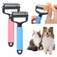 thumbnail image 3 of QHUDLV Pet Dematting Comb for Dogs, Double-Sided Grooming Rake Brush, Hair Deshedding Tool for Long Thick Coats, 3 of 6