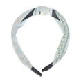 thumbnail image 4 of Unique Bargains 1 Pc Grace Porcelain Pattern Wide Cross Knot Headbands for Women Blue, 4 of 6