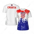thumbnail image 2 of Exclusive design Croatia Flag Grain 3D Printed Men For Running Bike Soccer Tennis Fitness Sports tshirt Mesh Fans Short T-shirt, 2 of 10