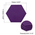 thumbnail image 2 of Uxcell Felt Coasters, Hexagonal Absorbent Pad Coaster for Drink Cup Pot Bowl Vase, Purple 4 Pack, 2 of 5