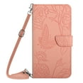 thumbnail image 3 of Feishell Crossbody Wallet Cover for iPhone 16 Pro Max,Flower & Butterfly Embossed Pattern PU Leather Magnetic Flip Stand Card Slots Shockproof Phone Case with Shoulder & Wrist Strap,Pink, 3 of 12