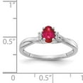 thumbnail image 5 of 14K White Gold Plated Diamond & Ruby Ring Size 7, 5 of 5
