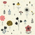 thumbnail image 2 of HUE and MI and Sangita 15x15 White Modern Wood Framed Museum Art Print Titled - Simple Flower, 2 of 4