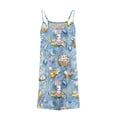 thumbnail image 4 of ATOGUTA Dress for Girls Casual Summer Spaghetti Straps Easter Romper Dresses with Pockets for Kid Size 3T-10. Multicolor, 4 of 6
