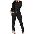 thumbnail image 2 of GERsome Womens Casual 2 Piece Tracksuit Outfits Long Sleeve Pullover Sweatshirt Jogger Pants Sweatsuits Set, 2 of 5