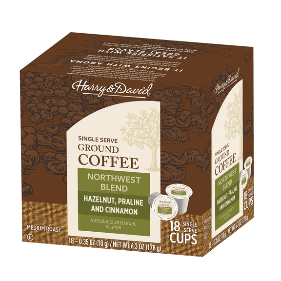 Harry and David Northwest Blend Coffee Single Serve Cups - 18 Count box