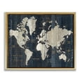 thumbnail image 5 of Stupell Industries Distressed Antique World Map Rustic Aesthetic Metallic Gold Framed Floating Canvas Wall Art, 16x20, by Wild Apple Portfolio, 5 of 5