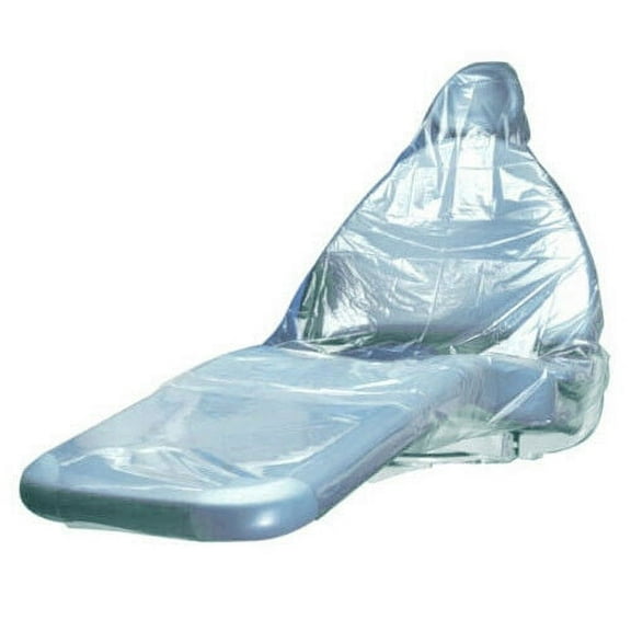 Dental Full Chair Cover Sleeves Clear Plastic 29" x 80" 375/Box