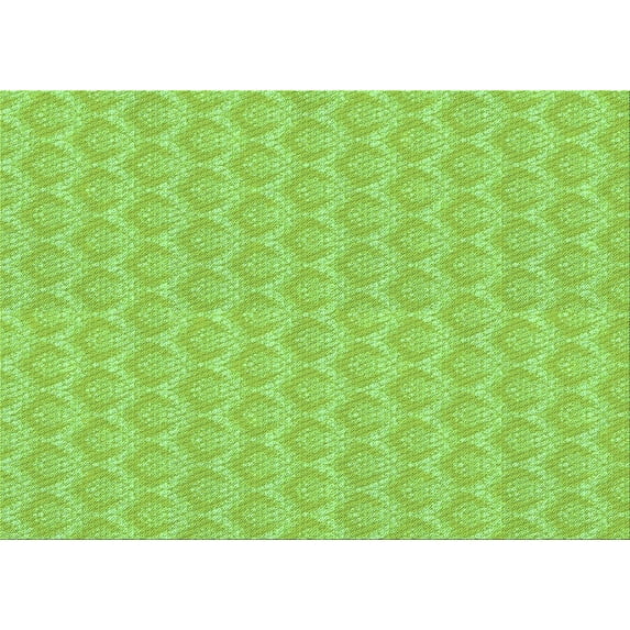 Ahgly Company Machine Washable Indoor Rectangle Transitional Green Area Rugs, 8' x 12'