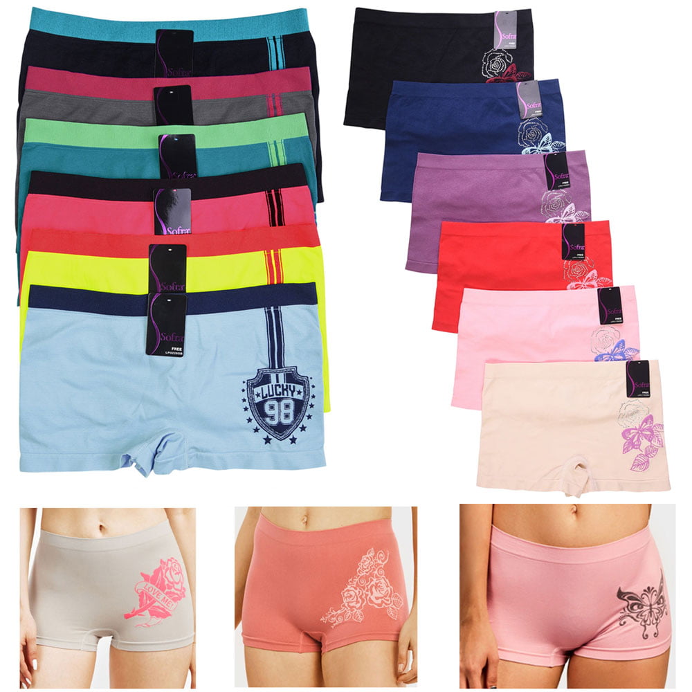 WXBDD 3pcs Women Underwear Seamless Safety Short Pants Boxers Panties  Shorts Intimates Mid Waist Briefs (Color : D, Size : Large) : :  Clothing, Shoes & Accessories