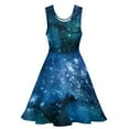 thumbnail image 3 of 2024 Dress Skate Print Modern Oversized Ladies Dresses Casual Space Starry Lovers Galaxy Sleeveless Dress Sparkles White Sky Blue, 3 of 7