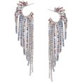 thumbnail image 2 of Rhinestone Tassel Earrings for Women with Multi Color and Sparkling Design 1 Pair, 2 of 5