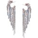 thumbnail image 2 of Rhinestone Tassel Earrings for Women with Multi Color and Sparkling Design 1 Pair, 2 of 5