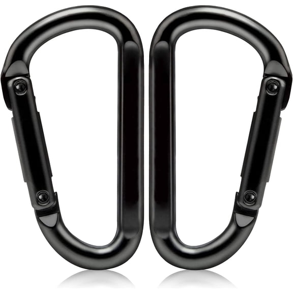 Heavy Duty Carabiner Clips, 860lbs - 3" Iron Carabiners for , Gym, Camping, Hiking Accessories - D-Ring Hooks for Hammocks, Backpacks, Outdoor Gear