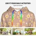 thumbnail image 4 of Sikiie Cute Bee Women's Casual Hoodies Long Sleeve Lightweight Pullover Tops Loose Sweatshirt-XX-Large, 4 of 7