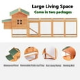 thumbnail image 2 of 120'' Chicken Coop for 2-6 Chickens Outdoor Wooden Rabbit Hutch Hen Poultry Pet House with Chicken Run Cage, Egg Box & Waterproof Roof Garden Backyard, 2 of 5
