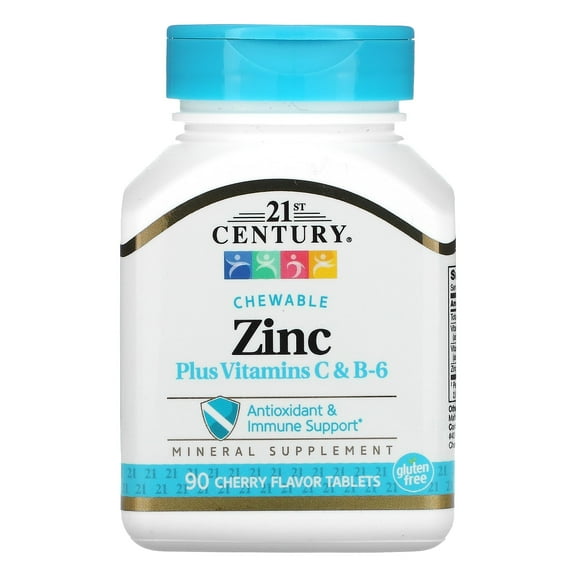 21st Century Zinc Chewable with C and B6, Cherry Chew, 90 Count