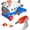 Style 7, variant on KunMing Building Learning Toys, Take Apart Electric Train Set, DIY Assembly Toys, Xmas presents for 3-8 Year Old Boys & Girls, 28.5x18.5x13.5CM