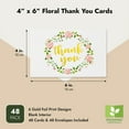 thumbnail image 3 of 48-Count Thank You Cards with Envelopes, 6 Elegant Rose Flower Designs with Gold Foil Print for Wedding Baby and Bridal Shower, 3 of 10