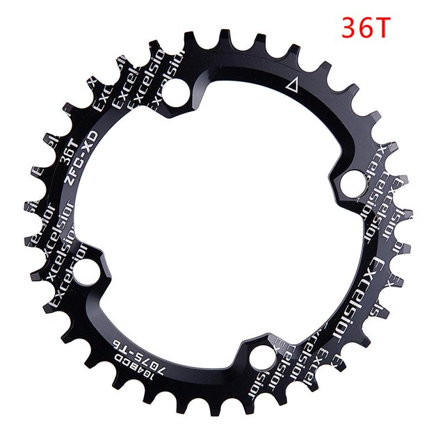 36 teeth Rueda dentada de cambio de dientes positivo y negativo para bicicleta, disco de marcha única 104bcd 32t 34t 36t