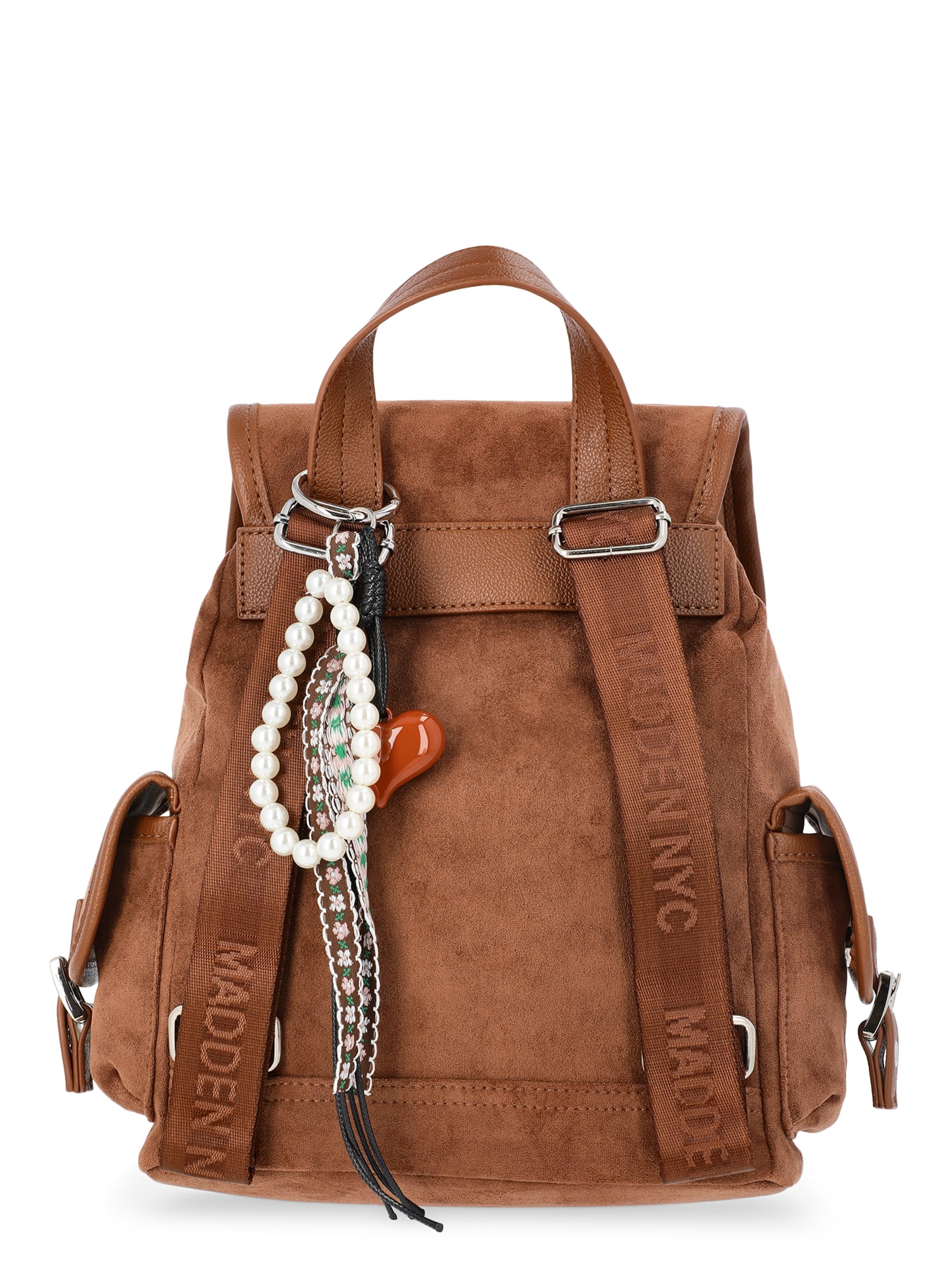 Madden NYC Women's Flap Pocket Flap Backpack, Brown