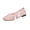 Pink, variant on Jamicy Women's Casual Shoes Floral Lace Mesh Ballet Flats Comfortable Dressy Square Closed Toe Bow Ballerina Dress Shoe