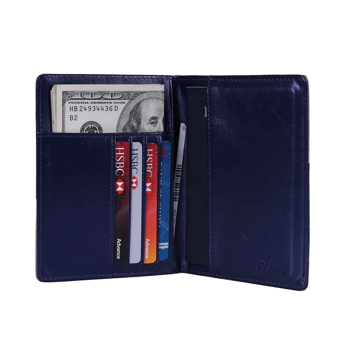 Peace Flag Of Usa Fashion Leather Passport Holder Cover Case Travel Wallet 6.5 In