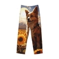 thumbnail image 6 of Daiia Vintage Cute Corgi Sunflower Men's Sleep Pant with Pockets and Drawstring,Pajama Pants-Small, 6 of 9