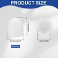 thumbnail image 2 of Uxcell 50 Pcs Hex Nut Cover, M6x10x14mm Nylon Screws Bolt Covers Caps Dome Acorn Hex Head Protection Cap, White, 2 of 7