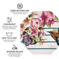 thumbnail image 4 of Pofeuu Bird and Floral Print Leather Coasters Set of 6, Round Cups Mugs Mat Pad for Home Kitchen Heat Resistant Drink Coasters,Octagon, 4 of 7