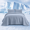 Light Blue-Queen, variant on Dark Blue Queen Quilt Bedspread All Season Use