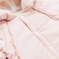 thumbnail image 6 of UAMVSH Newborn Baby Snowsuit Infant Long Sleeve Double Zipper Onesies Warm Hooded Jumpsuit Outwear Gloves Foot Covers Set 3-24M, 6 of 7
