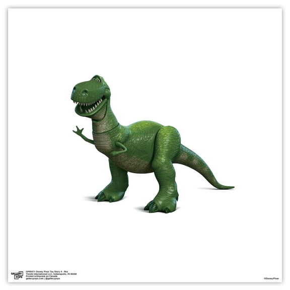 Gallery Pops Disney Pixar Toy Story 4 - Rex Wall Art, Unframed Version, 12" x 12"