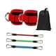 thumbnail image 5 of Bandas de resistencia para tobillos con puños, bandas para tobillos para hacer ejercicio y entrenamiento físico. Rojo, 5 of 9